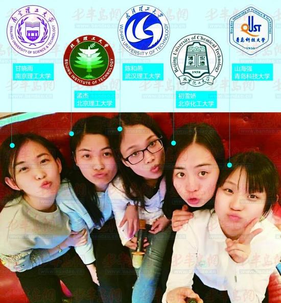 青科大五姐妹成了學校紅人 考研全部金榜題名