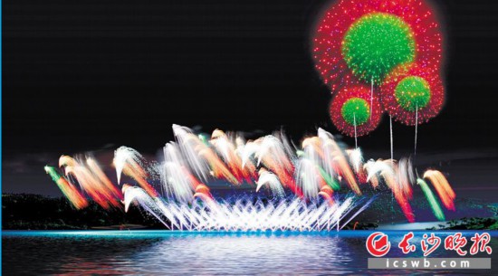 “中國航天日”焰火晚會效果圖 長沙市文旅廣電局供圖