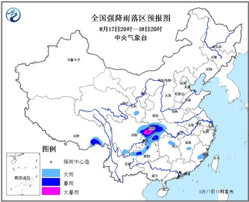 中央氣象臺發布暴雨預警重慶湖北等局地有大暴雨