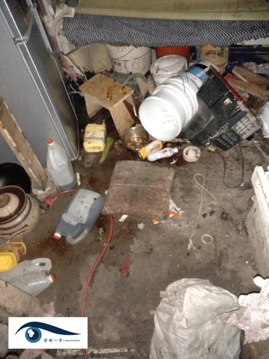 事發地點可見血跡