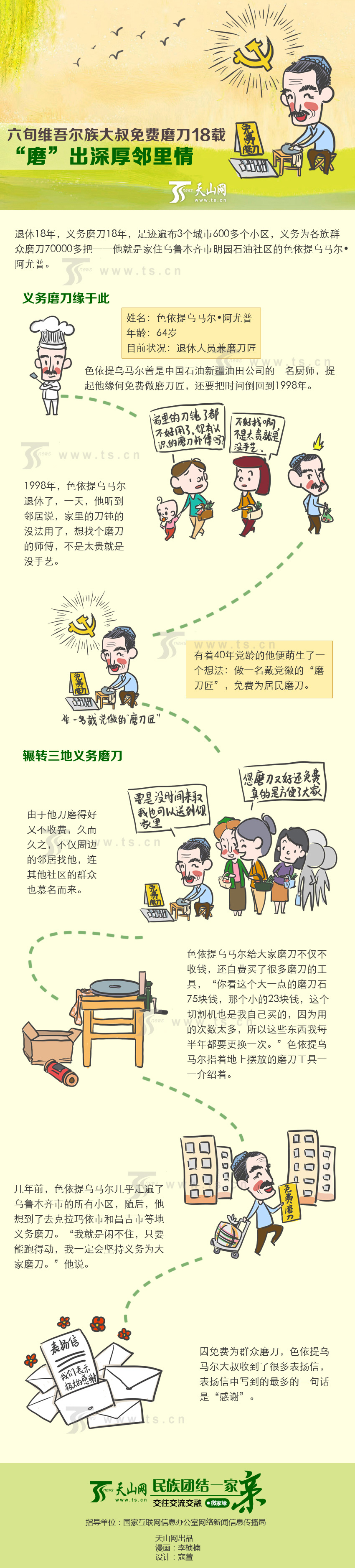 六旬大叔免費磨刀18載 “磨”出深厚鄰里情 六旬大叔免費磨刀18載 “磨”出深厚鄰里情