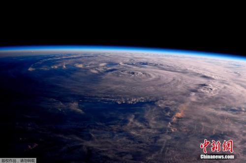 國際空間站宇航員拍攝的颶風