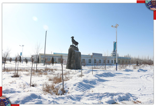 塔塔爾民族鄉廣場。(記者何川攝)